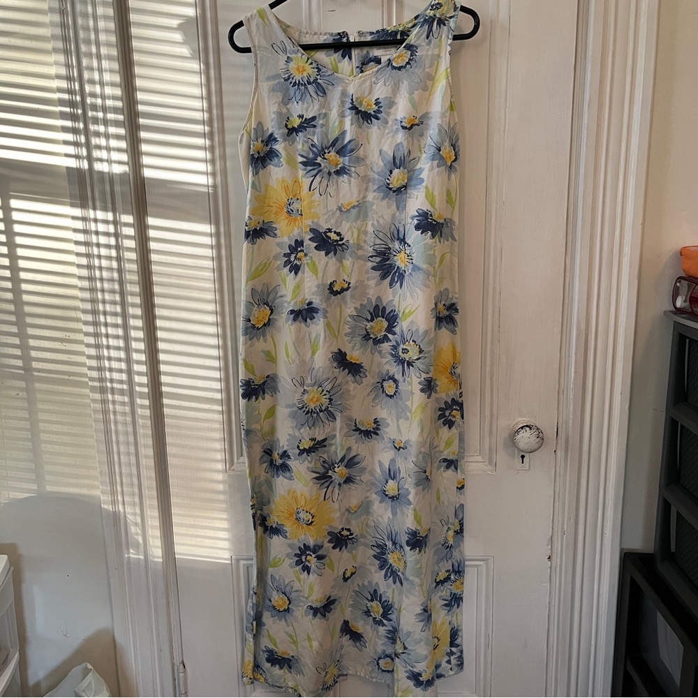 Liz Claiborne linen maxi dress